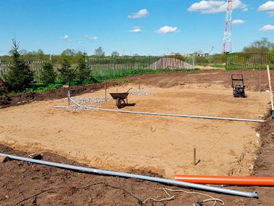 Планировка и разметка участка под фундамент